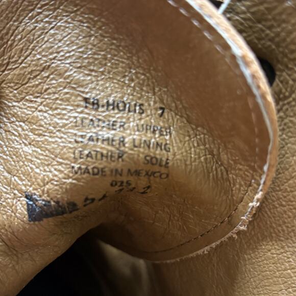 Freebird Holis Boots Women's Black Distressed Leather Lace Up Ankle Booties Sz 7 - Picture 10 of 11